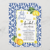 Wasserfarbe, das ist Amore Lemon Brautparty Einladung (Vorne/Hinten)