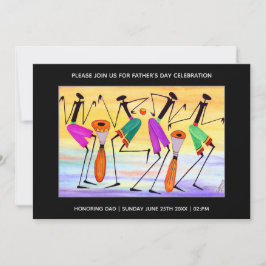 Wasserfarbe, das Party des Vaters des Glücks zum A Einladung