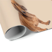 Wasserfarbe Daschund Hund Tier Geschenkpapier (Rolleneckpunkt)