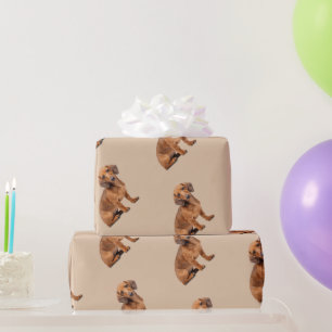 Wasserfarbe Daschund Pinscher Hund Tier Geschenkpapier