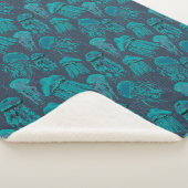 Wasserfarbe "Deep Sea" Qualle Blanket Sherpadecke (3/4)