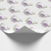 Wasserfarbe Deer Antler Bouquet Geschenkpapier (Ecke)