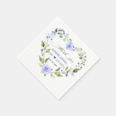 Wasserfarbe Delikate Blütenblütendusche Serviette (Ecke)