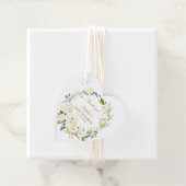 Wasserfarbe Delikate weiße Blütendusche Geschenkanhänger (Beispiel)