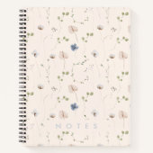 Wasserfarbe Delikate Wildblume Notebook Notizblock (Vorderseite)