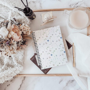 Wasserfarbe Delikate Wildblume Notebook Notizblock