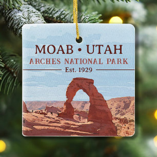 Wasserfarbe Delikatessen Arch Moab Utah Nationalpa Keramikornament