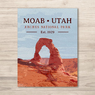 Wasserfarbe Delikatessen Arch Moab Utah Nationalpa Postkarte