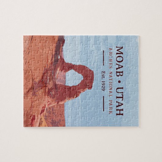 Wasserfarbe Delikatessen Arch Moab Utah Nationalpa Puzzle (Horizontal)