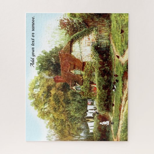 Wasserfarbe der englischen Hütte, Puzzle (Vertikal)