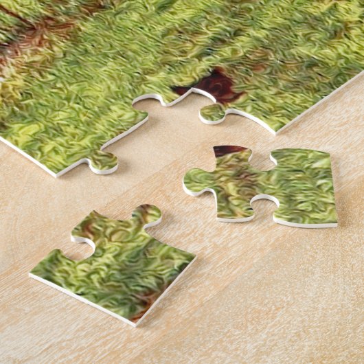 Wasserfarbe der englischen Hütte, Puzzle (Seite)