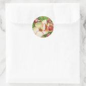 Wasserfarbe der Magnolia-Blume Runder Aufkleber (Tasche)
