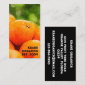 Wasserfarbe der Orangen Visitenkarte (Vorne/Hinten)