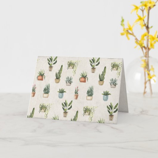 Wasserfarbe der Pflanze Karte (Gelbe Blume)