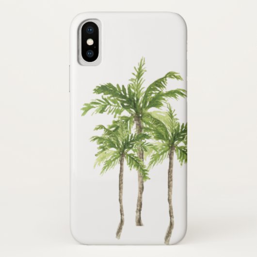 Wasserfarbe der tropischen Palme Case-Mate iPhone Hülle (Rückseite)