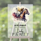 Wasserfarbe Derby Party Acrylschild