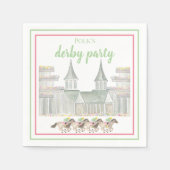 Wasserfarbe Derby Party Jockeys Racing Custom Serviette (Vorderseite)