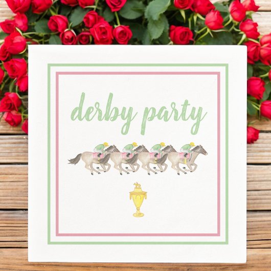 Wasserfarbe Derby Party Racing Cup Serviette
