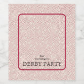 Wasserfarbe Derby Racehorse Rot Weinetikett (Einzelnes Label)