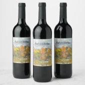 Wasserfarbe des Autors Weinetikett (Flaschen)