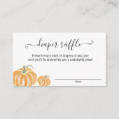 Wasserfarbe des Autumn Pumpkin Diaper Begleitkarte (Vorderseite)