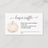 Wasserfarbe des Autumn White Pumpkin Diaper Begleitkarte (Vorderseite)