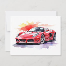 Wasserfarbe des Fahrzeugs Mitteilungskarte