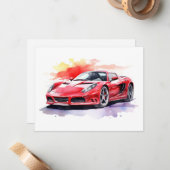 Wasserfarbe des Fahrzeugs Mitteilungskarte (Vorderseite/Rückseite Beispiel)