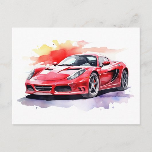 Wasserfarbe des Fahrzeugs Postkarte (Vorderseite)