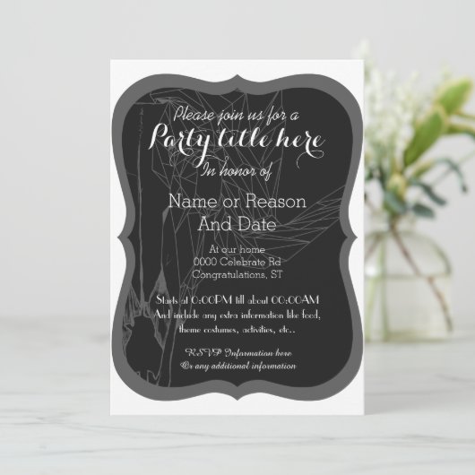 Wasserfarbe des geometrischen Rammschädels Einladung (Stehend Vorderseite)