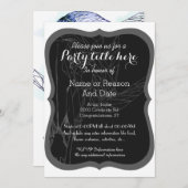 Wasserfarbe des geometrischen Rammschädels Einladung (Vorne/Hinten)