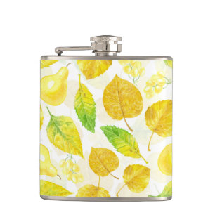 Wasserfarbe des Herbstes Flachmann
