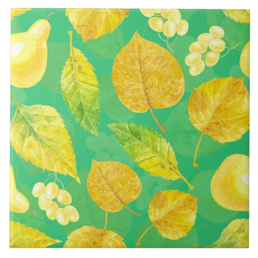 Wasserfarbe des Herbstes Fliese (Vorderseite)