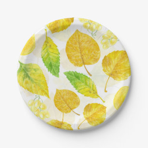 Wasserfarbe des Herbstes Pappteller