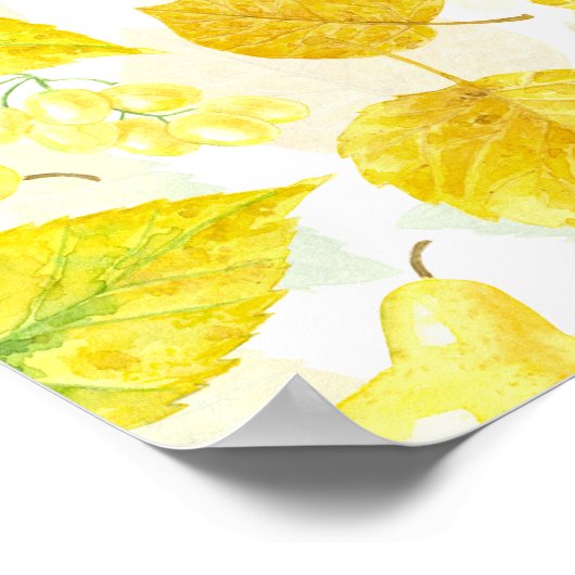 Wasserfarbe des Herbstes Poster (Ecke)