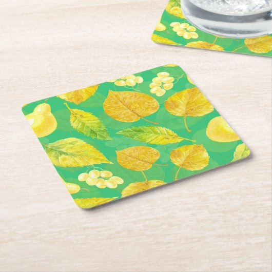 Wasserfarbe des Herbstes Rechteckiger Pappuntersetzer (angewinkelt)