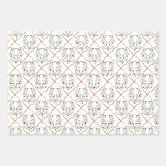 Wasserfarbe des Hochzeitsseins Brautparty Geschenkpapier Set (Vorderseite 2)