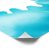 Wasserfarbe des Meeres Poster (Ecke)