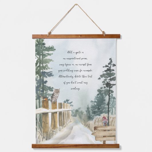 Wasserfarbe des ruhigen Waldes Wandteppich Mit Holzrahmen (Vorderseite 2)