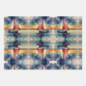 Wasserfarbe des Schiffes beim Tropfen von Meeresfa Geschenkpapier Set (Vorderseite 2)