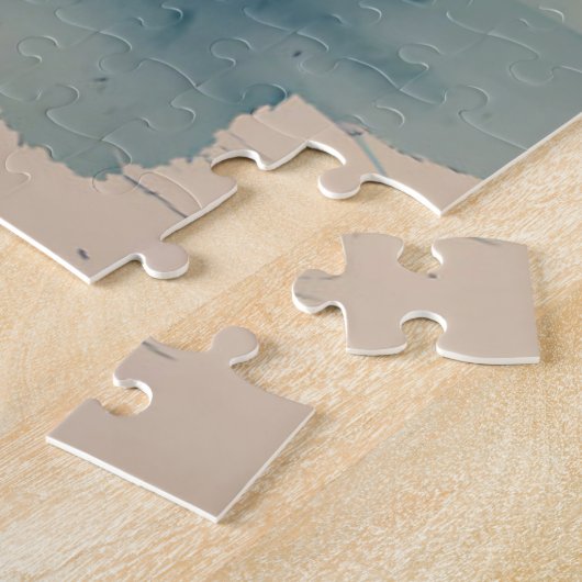 Wasserfarbe des Schiffes beim Tropfen von Meeresfa Puzzle (Seite)