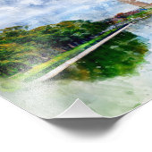 Wasserfarbe des Washington Monuments mit Reflektio Fotodruck (Ecke)