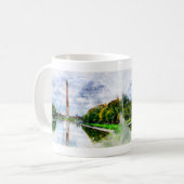 Wasserfarbe des Washington Monuments mit Reflektio Kaffeetasse (Vorderseite Links)