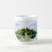 Wasserfarbe des Washington Monuments mit Reflektio Kaffeetasse (Mittel)