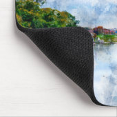 Wasserfarbe des Washington Monuments mit Reflektio Mousepad (Ecke)