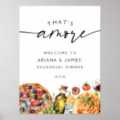 Wasserfarbe, die vor allem italienische Küche ist Poster (Vorne)