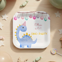 Wasserfarbe Dino Party Kindergeburtstag