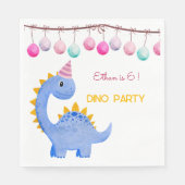Wasserfarbe Dino Party Kindergeburtstag Serviette (Vorderseite)