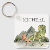 Wasserfarbe Dinosaur T-Rex Tyrannosaurus Name Schlüsselanhänger (Vorderseite)