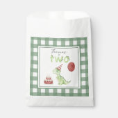 Wasserfarbe Dinosaurier 2. Geburtstag Geschenktütchen (Vorderseite)